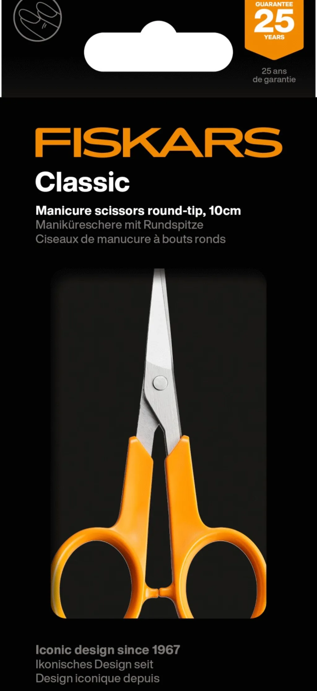 Fiskars Skæreredskaber > Classic Neglesaks Lige 10 cm, Orange