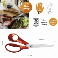 Outlet Classic Universalsaks Venstrehåndet 21 cm, Rød Skæreredskaber