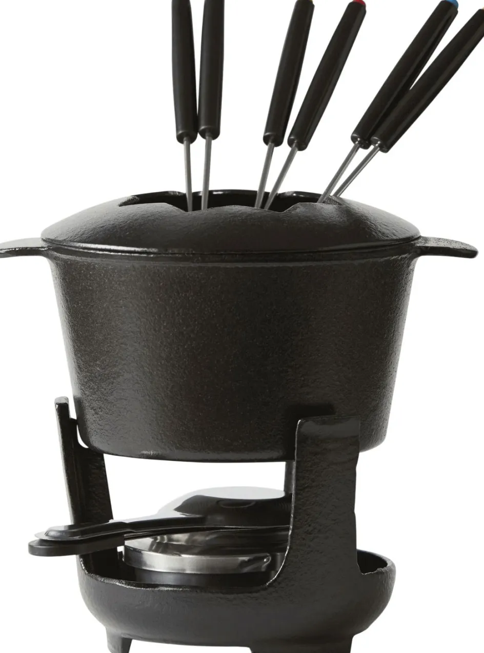 Hot Funktion Fonduesæt m. Gafler 10 Dele, Støbejern