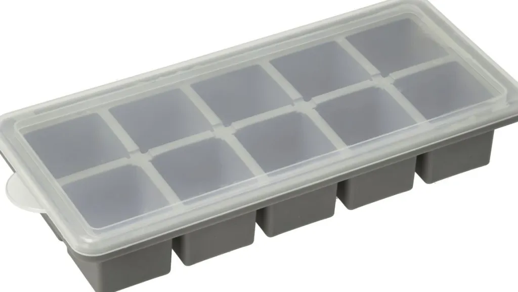 Funktion Isterningebakker Og Isforme|Opbevaring Til Køkkenet > Isterningbakke m. Låg 21,9x9,9 cm, Grå