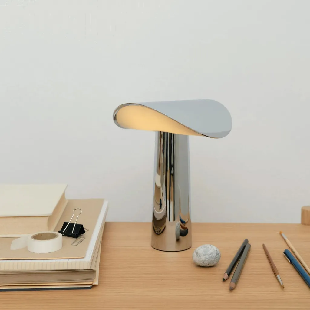 GEJST Bordlamper|Trådløse Lamper > Lium Trådløs Bordlampe H22,5 cm, Krom