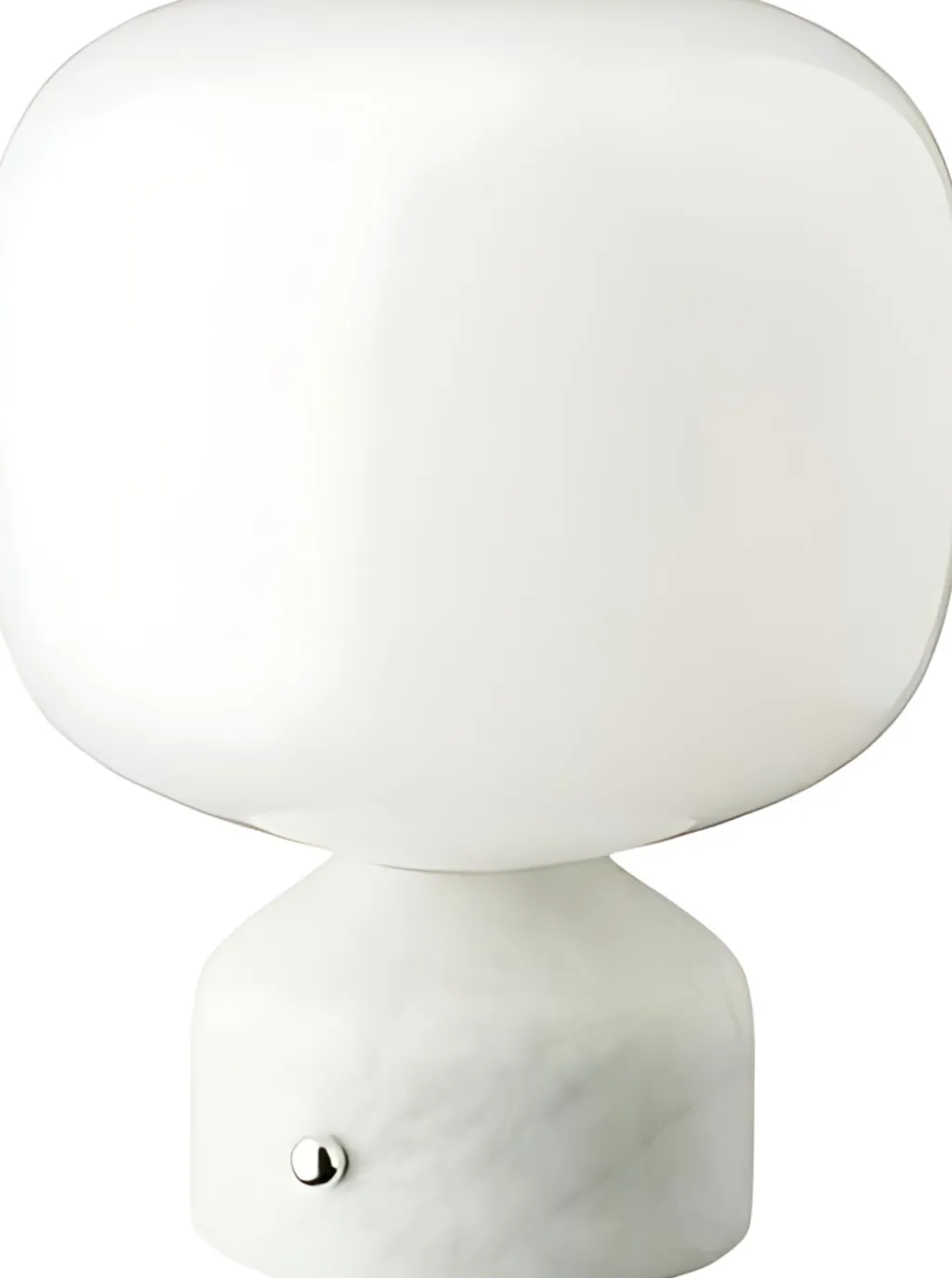 Outlet Meemo Trådløs Bordlampe H23 cm, Hvid Marmor Bordlamper|Trådløse Lamper