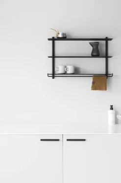 Outlet Nivo Hyldestang 64 cm, Sort Hylder