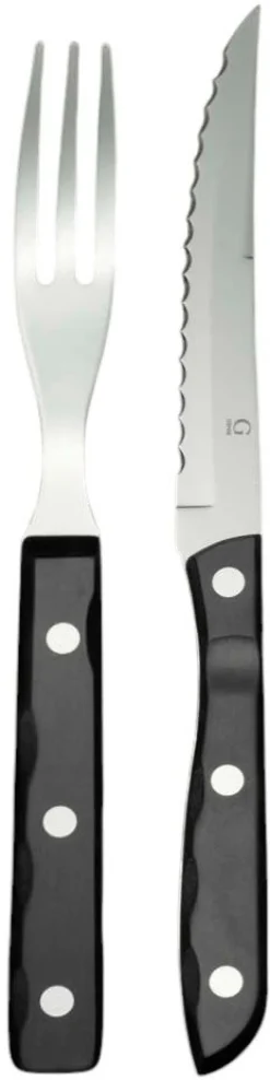Gense Steakbestik|Bestiksæt > Old Farmer Black Steakbestik , Sort/Stål