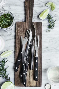 New Old Farmer Black Steakbestik , Sort/Stål Steakbestik|Bestiksæt