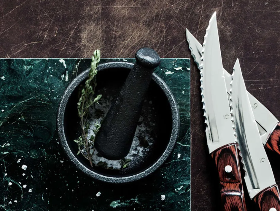 Gense Old Farmer Classic Steakkniv XL 4 stk, Træ/Stål