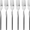 Clearance Twist Kagegaffel 6 stk, Blankt Stål Kagegafler
