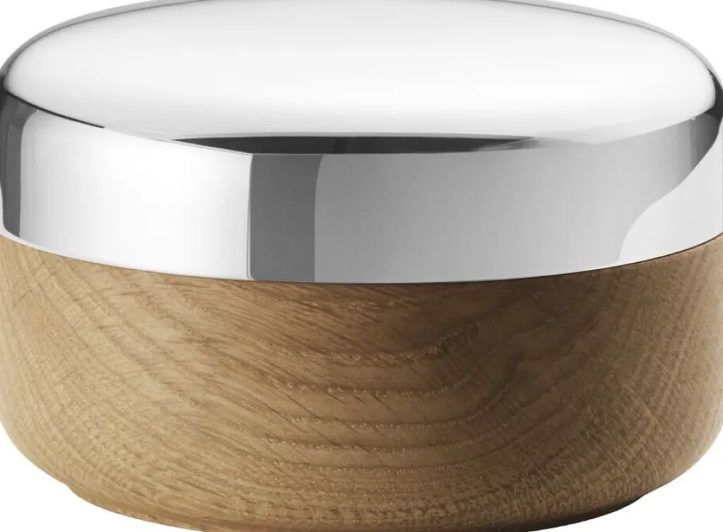Georg Jensen Salt Og Peber|Salt Og Peber > Alfredo Saltkar, Blankt Stål/Eg