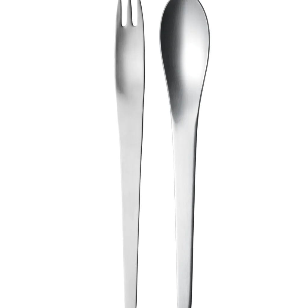Georg Jensen Serveringsbestik > Arne Jacobsen Salatsæt 31 cm, Mat Stål