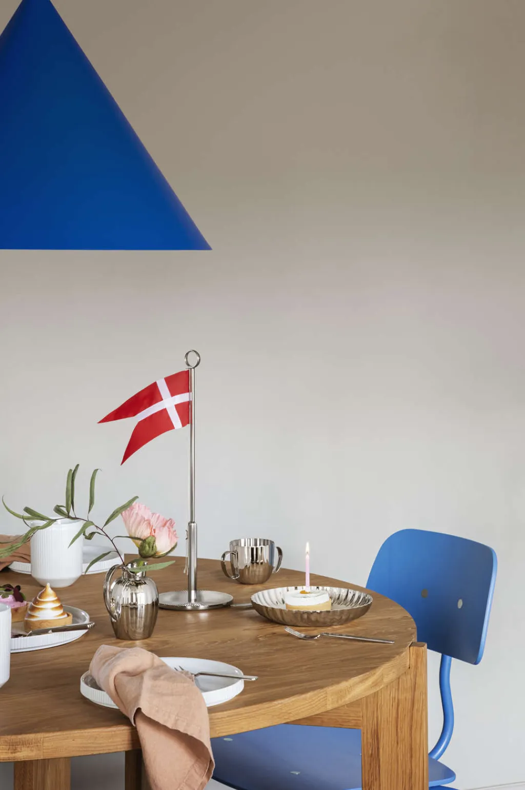 Online Bernadotte Bordflag H38,8 cm, Blankt Stål Bordflag