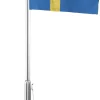 Best Georg Jensen Bernadotte Svensk Bordflag H39 cm, Blankt Stål