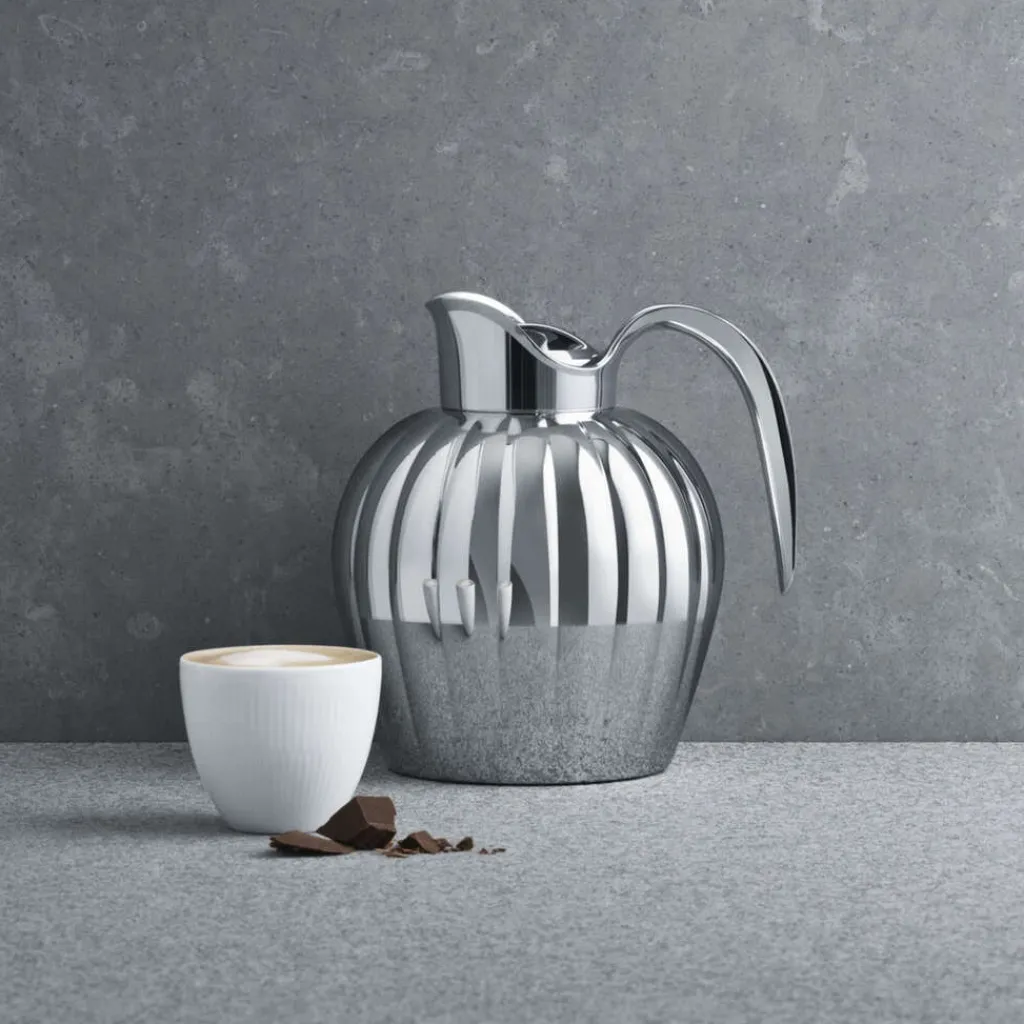Georg Jensen Termokander > Bernadotte Termokande m. Push Låg 0,8 L, Krom