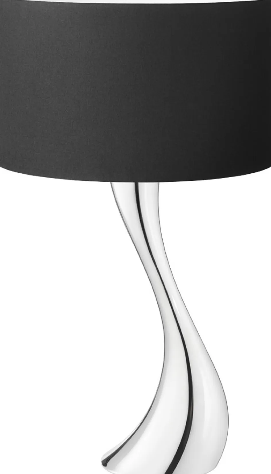 Hot Georg Jensen Cobra Bordlampe H46 cm, Blankt Stål/Sort