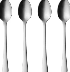 Georg Jensen Teskeer > Copenhagen Teskeer Stor 4 stk, Mat Stål