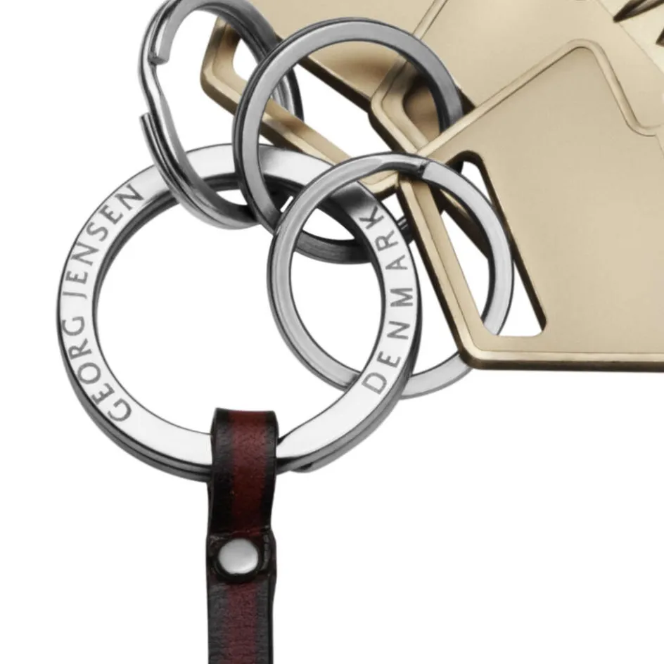 Georg Jensen Elephant Nøglering, Aluminium/Læder