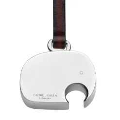 Georg Jensen Elephant Nøglering, Aluminium/Læder