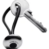 New Georg Jensen Ellipse Nøglering, Blankt Stål/Sort
