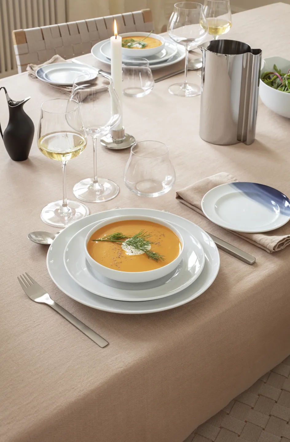 Georg Jensen Henning Koppel Tallerken , Hvid