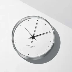 Outlet Georg Jensen Henning Koppel Vægur , Blankt Stål/Hvid