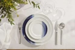 Georg Jensen Desserttallerkener > Henning Koppel Tallerken , Hvid/Blå