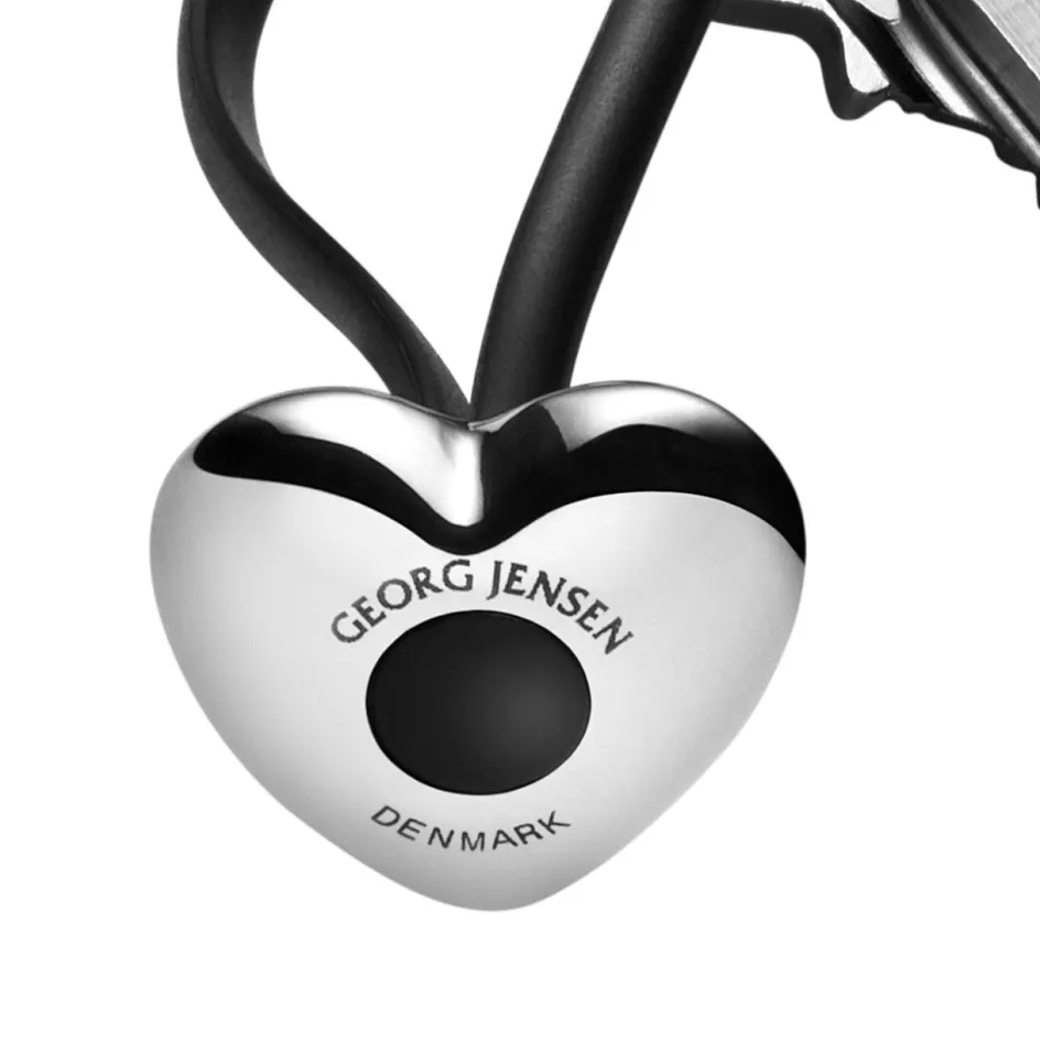 Best Georg Jensen Hjertenøglering, Blankt Stål/Sort