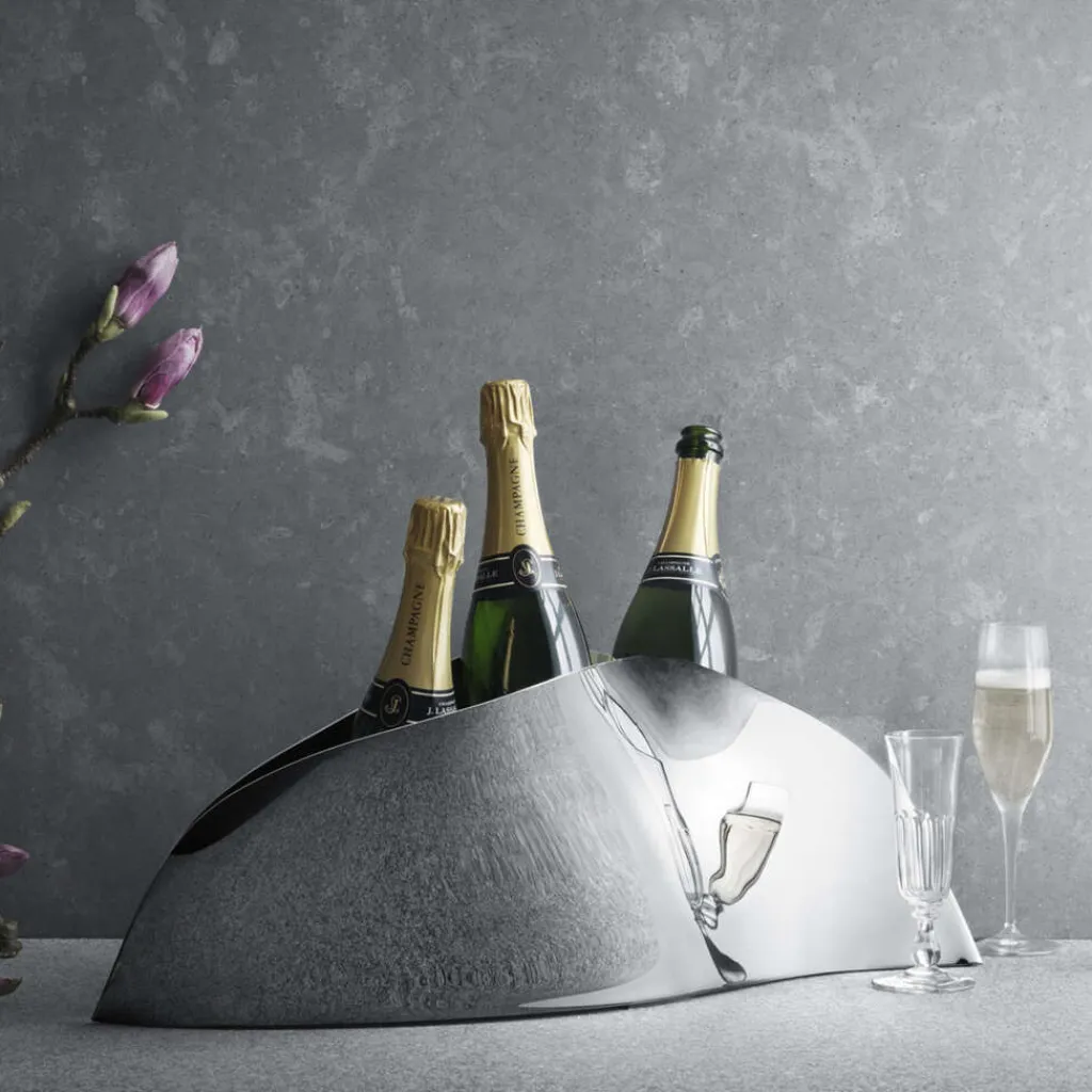 Outlet Indulgence Champagnekøler , Blankt Stål Champagne- Og Vinkølere