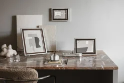 New Georg Jensen Manhattan Billedramme 30x25 cm, Blankt Stål/Læder