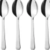 Clearance Georg Jensen Pyramid Teskeer Stor 4 stk, Blankt Stål
