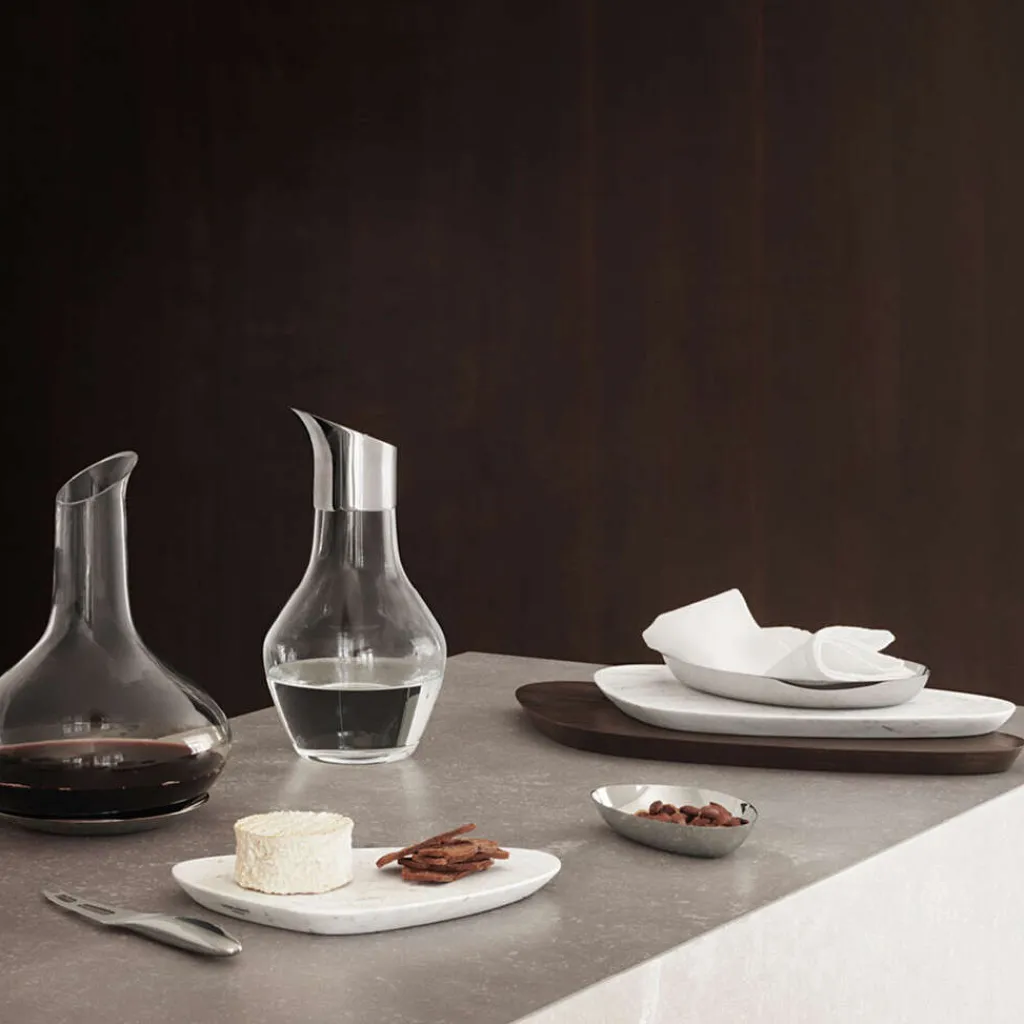 Georg Jensen Vinkarafler|Karafler > Sky Vinkaraffel, Glas/Blankt Stål