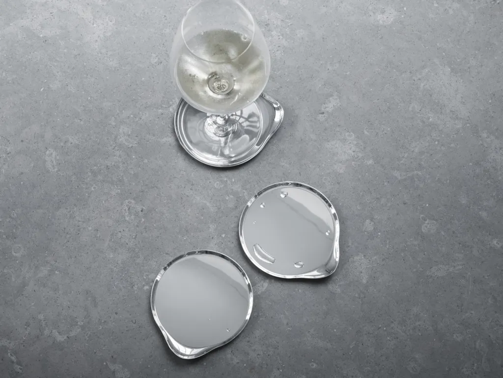 Outlet Wine & Bar Glasbakke 4 stk. 9,6 cm, Blankt Stål Barudstyr