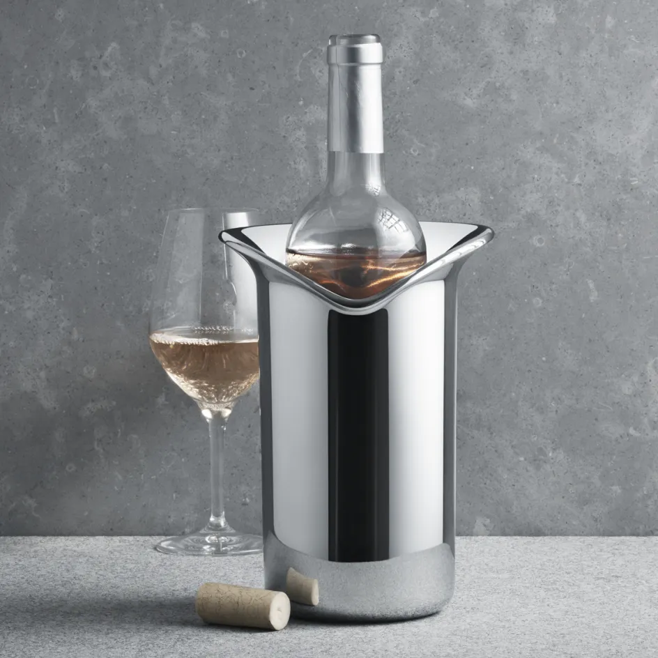 Discount Georg Jensen Wine & Bar Vinkøler 22 cm, Blankt Stål