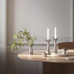 Georg Jensen Lysestager > Bloom Botanica Lysestage 2 stk. 20 cm, Blankt Stål