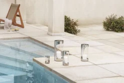 Discount Georg Jensen Chrome Contours Bloklysestage H, Blankt Stål