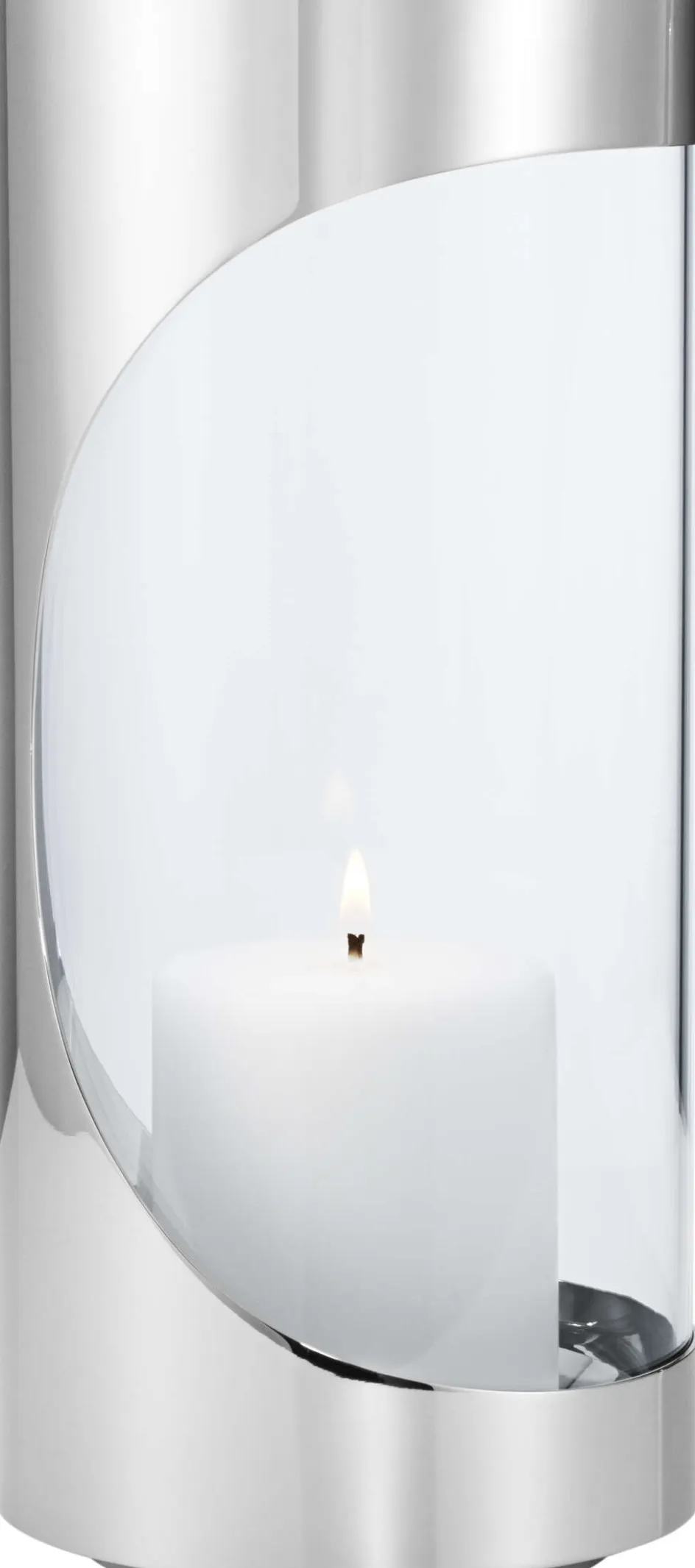 Discount Georg Jensen Chrome Contours Bloklysestage H, Blankt Stål