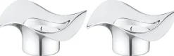 Georg Jensen Fyrfadsstager > Cobra Fyrfadsstage 2 stk. H4,9 cm, Blankt Stål