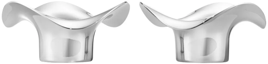 Georg Jensen Fyrfadsstager > Cobra Fyrfadsstage 2 stk. H4,9 cm, Blankt Stål