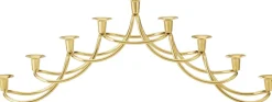 Georg Jensen Harmony Menorah-lysestage H14,2 cm, Guldbelagt