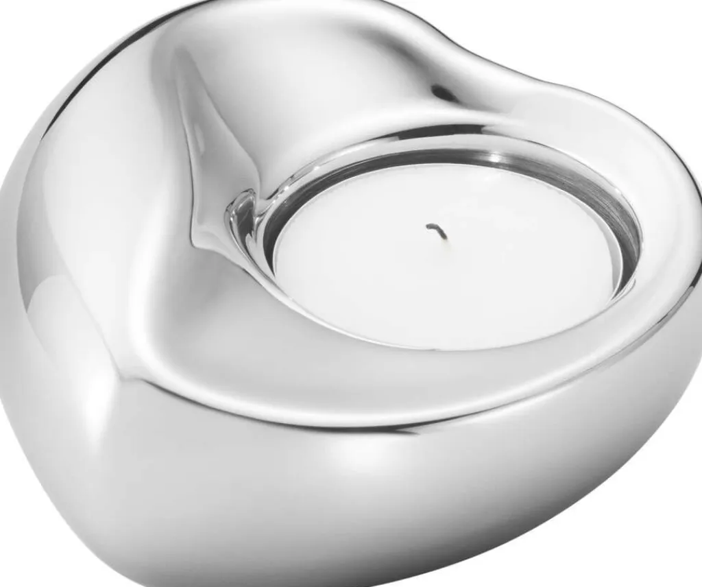 Georg Jensen Fyrfadsstager > Heart Fyrfadsstage H5,2 cm, Blankt Stål