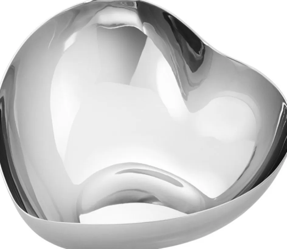Sale Georg Jensen Heart Skål , Blankt Stål