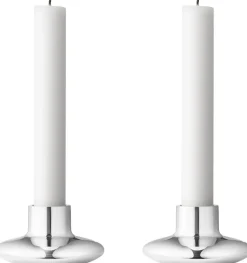 Discount Henning Koppel Lysestage 2 stk. 4,2 cm, Blankt Stål Lysestager