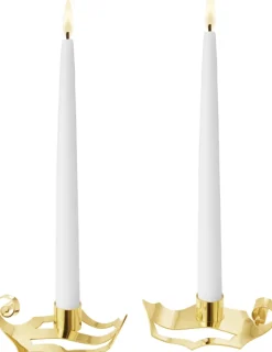 Best Georg Jensen Lysestage 10,8 cm, Guldbelagt