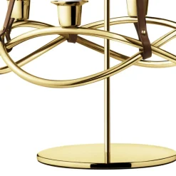 New Georg Jensen Season Forlænger til Lysestage 60 cm, Forgyldt/læder
