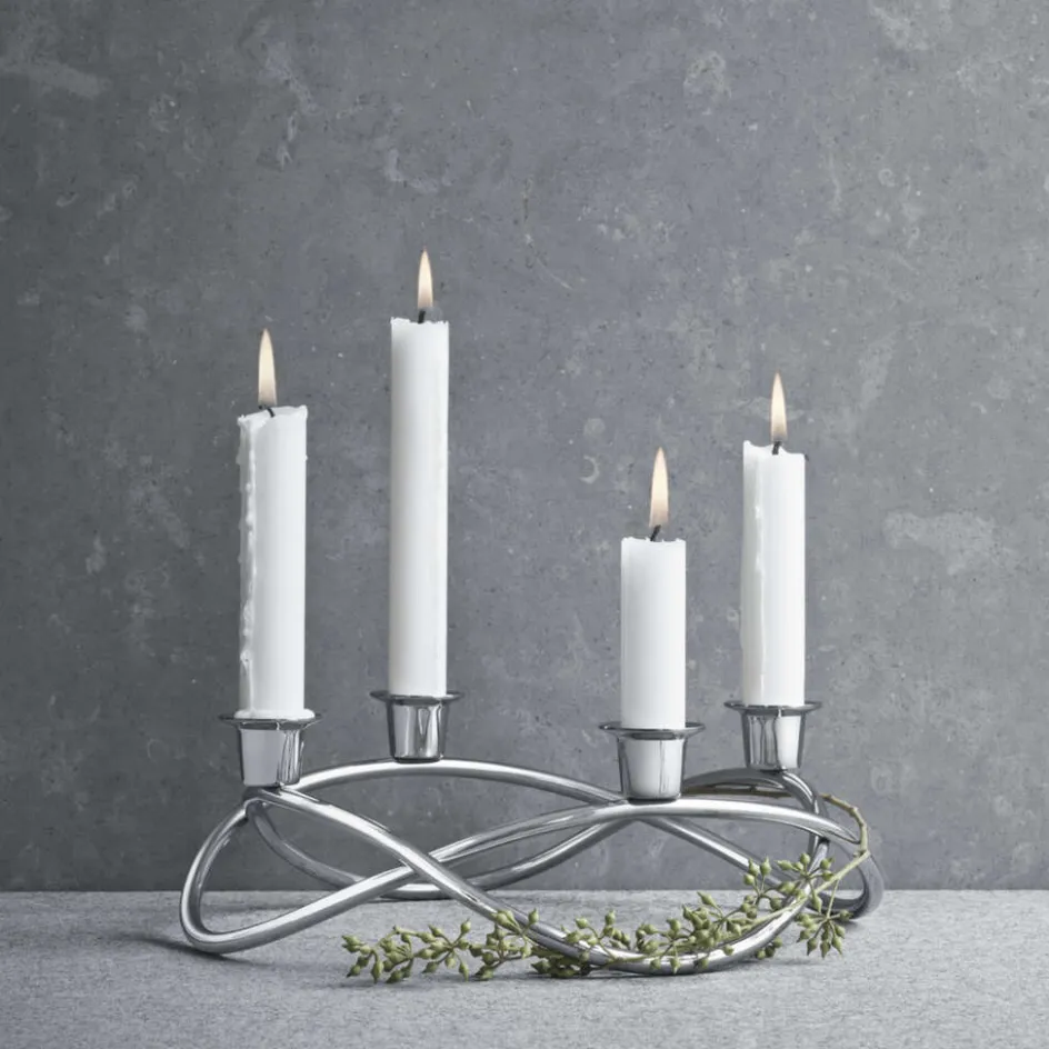 Sale Georg Jensen Season Lysestage 26 cm, Blankt Stål