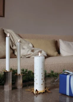 Outlet Georg Jensen Stjernelyseholder til Bloklys, Guldbelagt