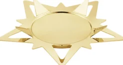 Outlet Georg Jensen Stjernelyseholder til Bloklys, Guldbelagt