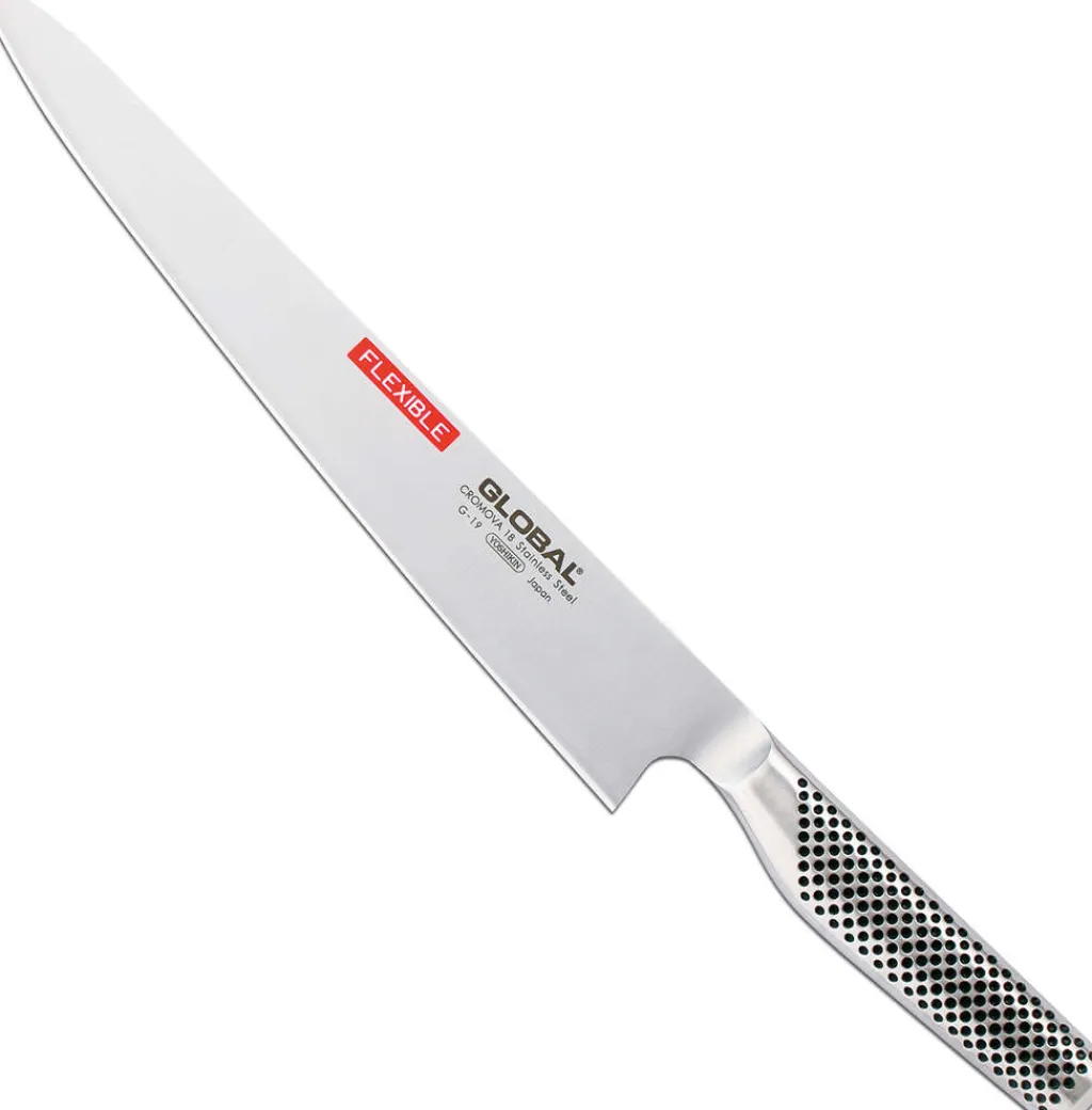Global Udbener- Og Filetknive|Japanske Knive > G-19 Bred Filetkniv Fleksibel 27 cm, Stål
