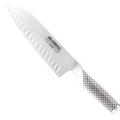 Global Kokkeknive|Japanske Knive > G-80 Santoku Kniv Olivenslebet 18 cm, Stål