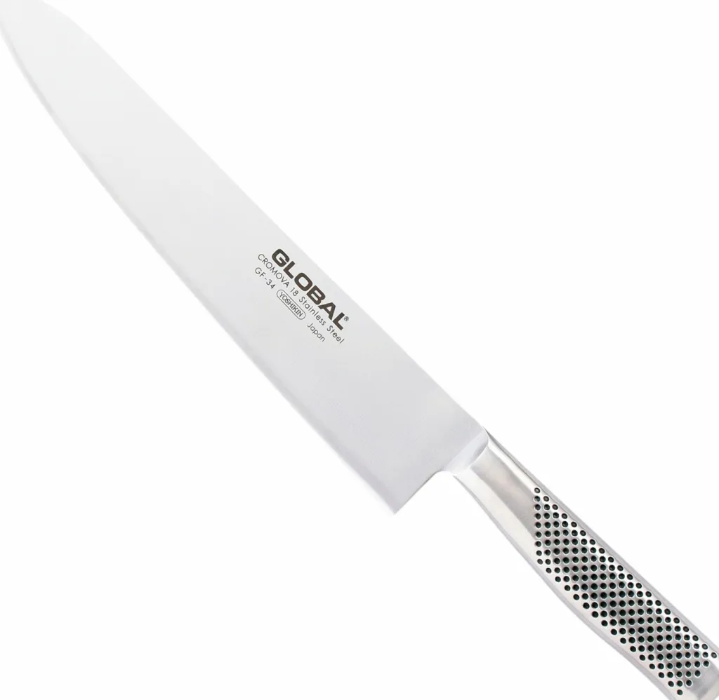 Global Kokkeknive|Japanske Knive > GF-34 Kokkekniv 27 cm, Smedet Stål