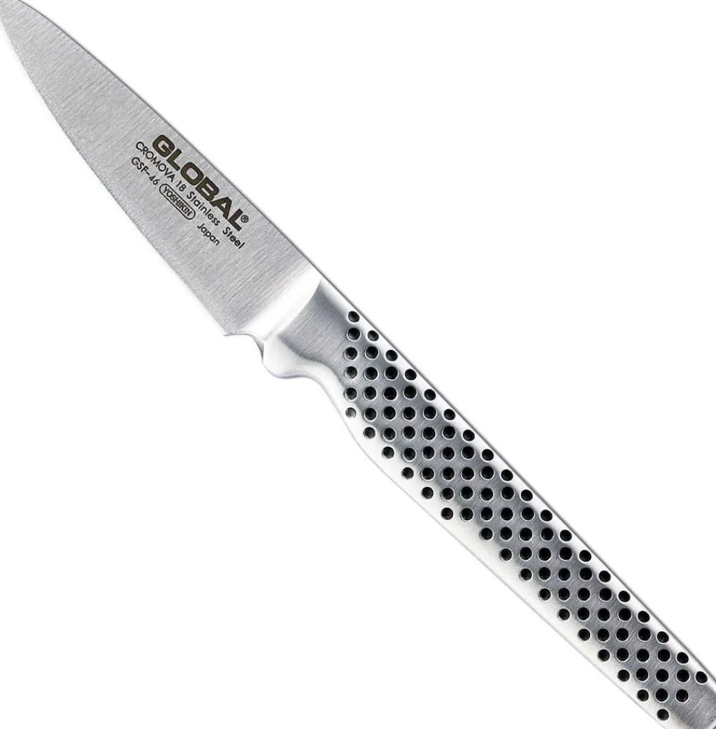 Global Urteknive Og Grøntsagsknive|Japanske Knive > GSF-46 Skrællekniv 8 cm, Smedet Stål