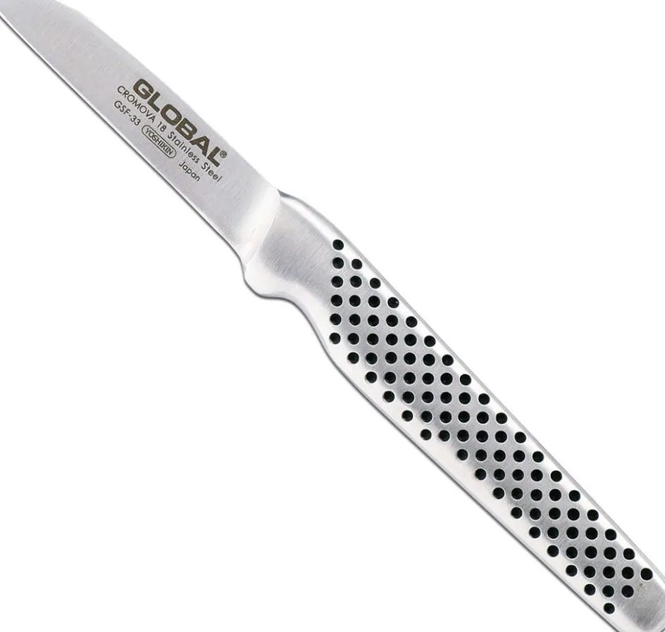 Online Global GSF-33 Skrællekniv 6 cm, Smedet Stål